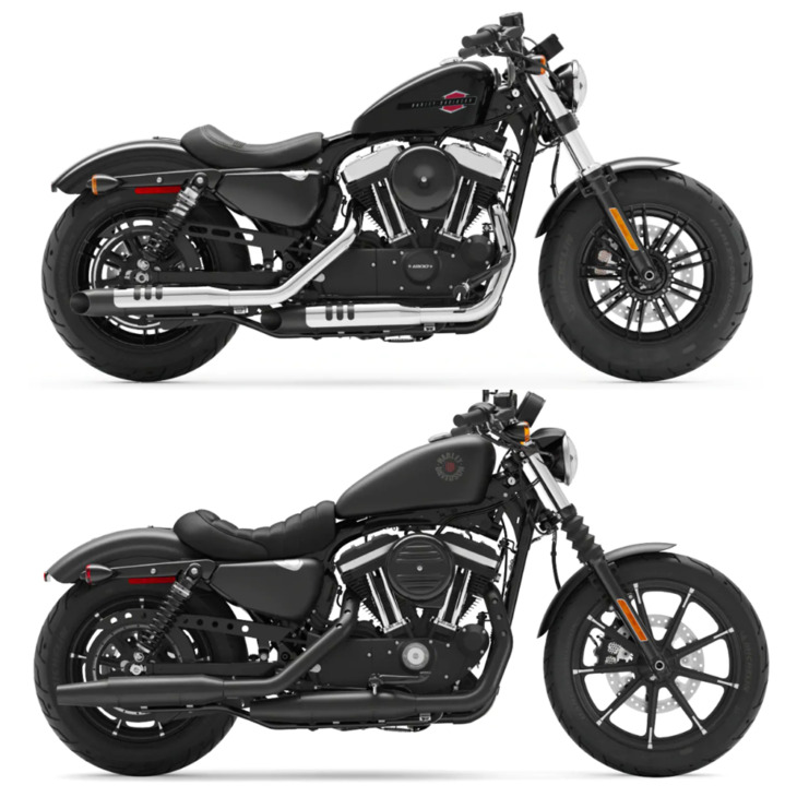 Motorkerékpár Bőr Két Felfelé Vezető Vezető Első Hátsó Ülés Harley Sportster Xl Iron 883 1200 48 Negyvennyolc 2016-2020