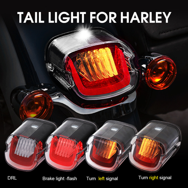Motorkerékpár Led Hátsó Lámpás Fék Futás Világos, Sárga Forgó Hátsó Lámpa A Harley Sportster Dyna Softail Touring Road Számára