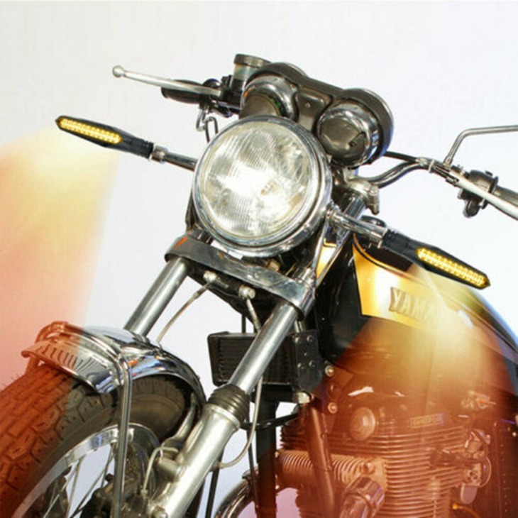 Ip67 12V Universal Led Motorkerékpár Forduló Vízálló Amber Villogó Jelzővilágító Villogó Jelző Kiegészítők