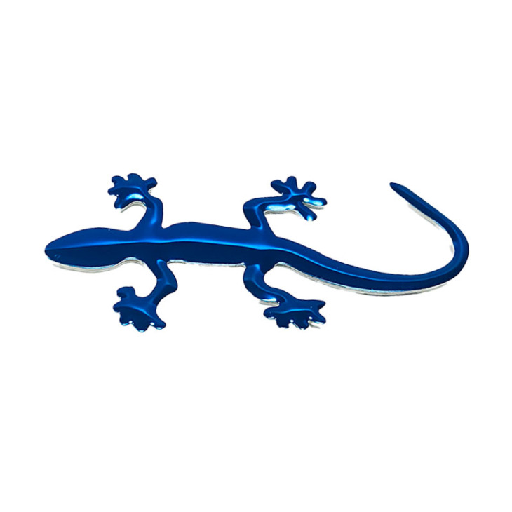 Hűvös Auto Matrica -3D Fém Gyík Gecko - Die Vágott Arany Kék Matrica Lökhárító Matrica Windows Cars Trucks Laptopok 9,5 Cm*4,5 Cm