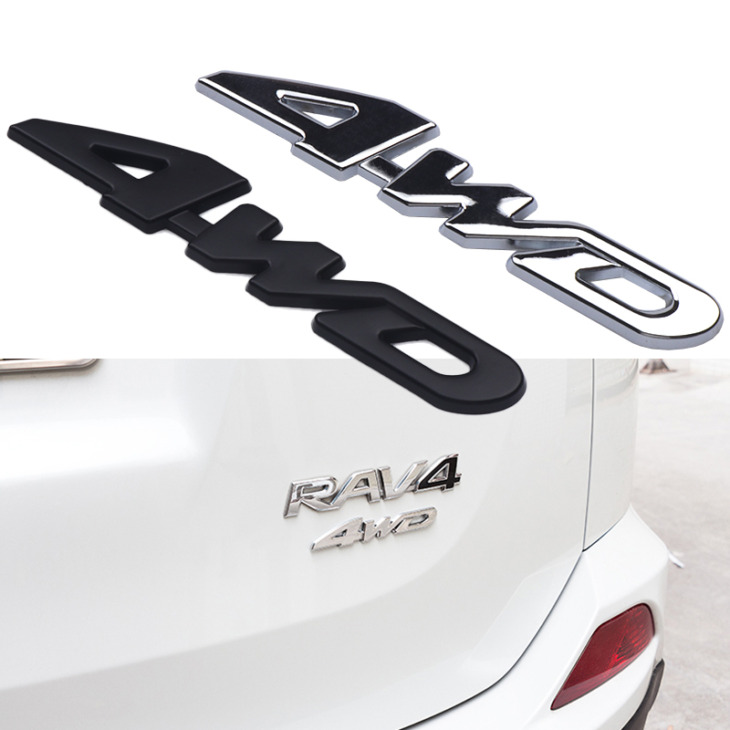 Autóstílus 3D Chrome Metal Matrica 4Wd Embléma 4X4 Badge Matrica Honda Suzuki Kia Ford Opel Renault Jeep Toyota Kiegészítők
