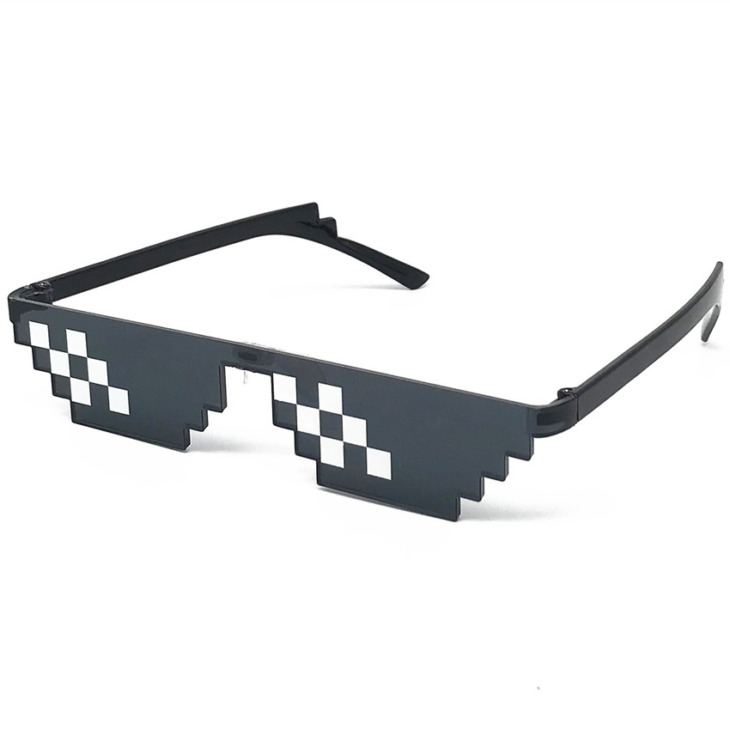 Divat Szemüveg Árnyalat 8 Bites Pixelesített Női Napszemüveg Unisex Szemüvegek Mozaik Napszemüveg Férfiak Számára