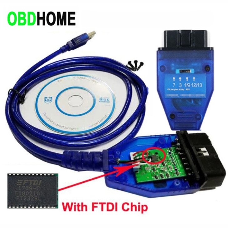 4 Way Switch Vag Usb Interfész Ftdi Ft232Rl Chip A Fiat Ecu Szkenneléshez Kkl 2X2Pin 3Pin Obd2 16 Tűskábel Az Audi Car Ecu Szkennerhez