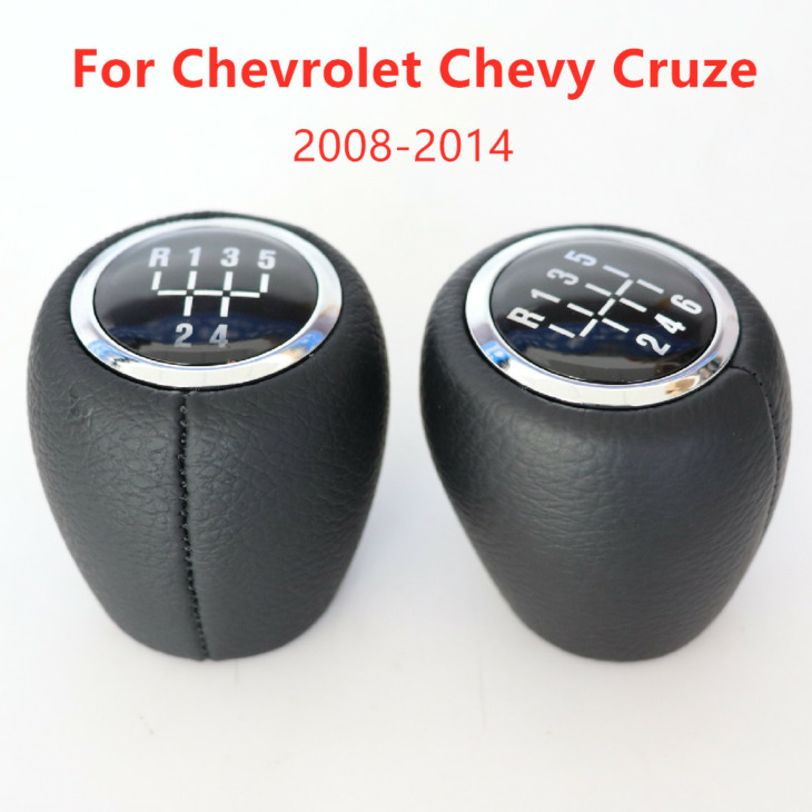 5/6 Speed ​​Car Pu Bőr Gear Shift Knob Kézilabda Chevrolet Chevy Cruze 2008 2009 2010 2010 2012 2013 2014 Cover Kiegészítők
