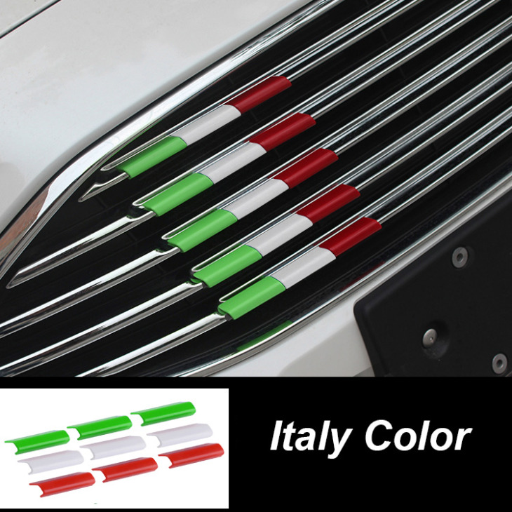 9Dbs Műanyag Autó Elülső Rács Grill Borítója Az Olaszországi Zászló Színe A Renault Koleos Latitude Fluence Coupe Megane Clio -Hoz