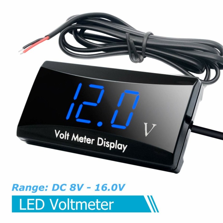 Dc 8-18V Ipx6 Vízálló Digitális Voltmérő Az Autó Motorkerékpárhoz 12V 0,56 Hüvelykes Led Kijelző Volt Monitor Voltage Meter 0-100V Tesztelő