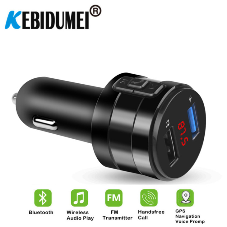 Fm Adó Bluetooth 4.2 Car Mp3 Player 3.1A Kettős Usb Portok Autós Töltő Handfree Modulátor Készlet Cigarettagyújtó Adapter