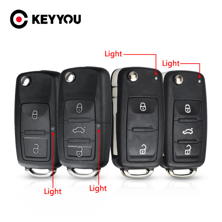 Keyyou 2/3 Bt Flip Remote Key Shell Car Key Tok A Vw Volkswagen Tiguan Golf Sagitar Polo Mk6 Caddy Passat B6 Auto Keys Tokhoz