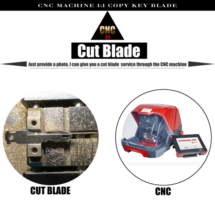 Kutery Cnc Cut Blade Copy Penge Cut Car Key Service Díja A