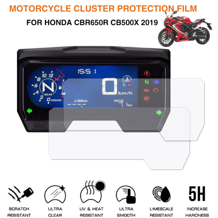 Motorkerékpár -Klaszter Karcos Védelmi Film Képernyővédő Honda Cbr650R Cb500X 2019