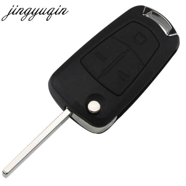 Jingyuqin 2/3 Butoons Vágott Összecsukása Flip Remote Key Tok Shell Fob A Vauxhall / Opel / Astra H / Corsa D / Vectra C / Zafira Számára