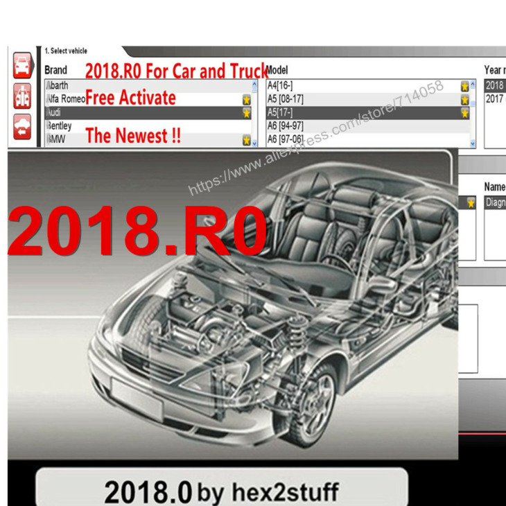 2018.R0 Ingyenes Aktív 2018.0 Új 2017R3 2017 R3 Keygen Vd Ds150E Cdp Szoftver A Delphis Tcs Támogatásához 2018 Éves Model Car Truck