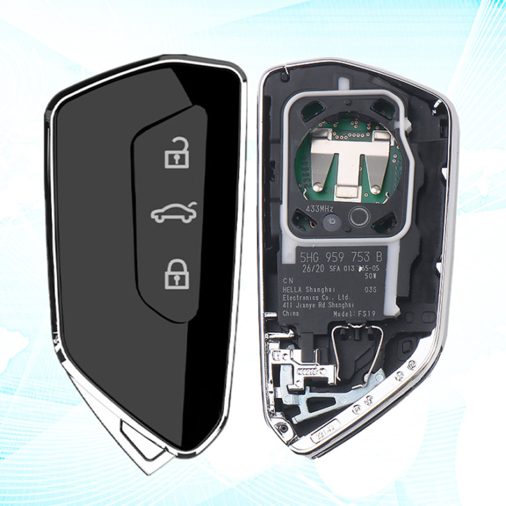 3 Gomb Autó Kulcs Nélküli Intelligens Távvezérlő 433Mhz Id49 5C Chip A Vw Golf 8 Golf Mk8 Viii -Hoz A Skoda Octavia Seat Leon Smart Key -Hez