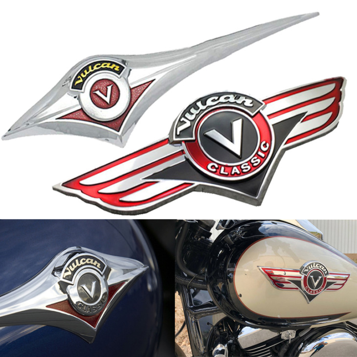 3D Motorkerékpár -Matrica Tartály Betét Embléma Matrica Kiegészítők A Kawasaki Vulcan S 650 Vulcan 900 800 1500 2000 400 750 Vn900 Klasszikus