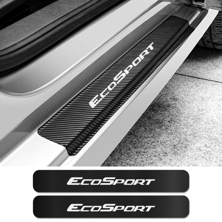 4Db -Os Autóajtó -Küszöb Matricák A Ford Ecosport Auto Szénszálas Karcolásos Védőgátló Matrica