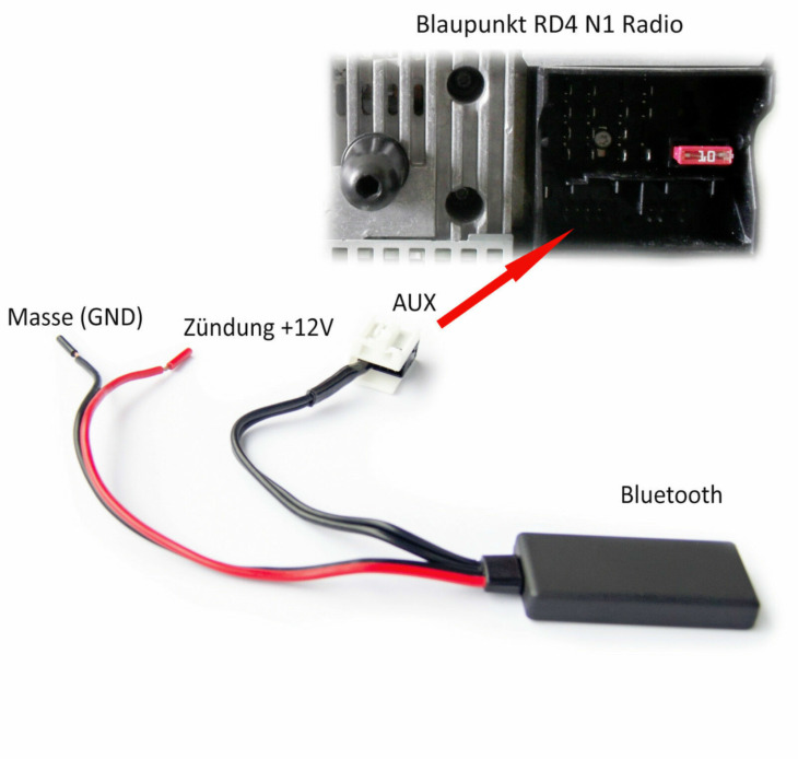 Bluetooth Aux Adapter Mp3 A Citroen C1 C2 C3 C3 C5 Ds3 Ds4 Blaupunkt Rd4 Rádióhoz
