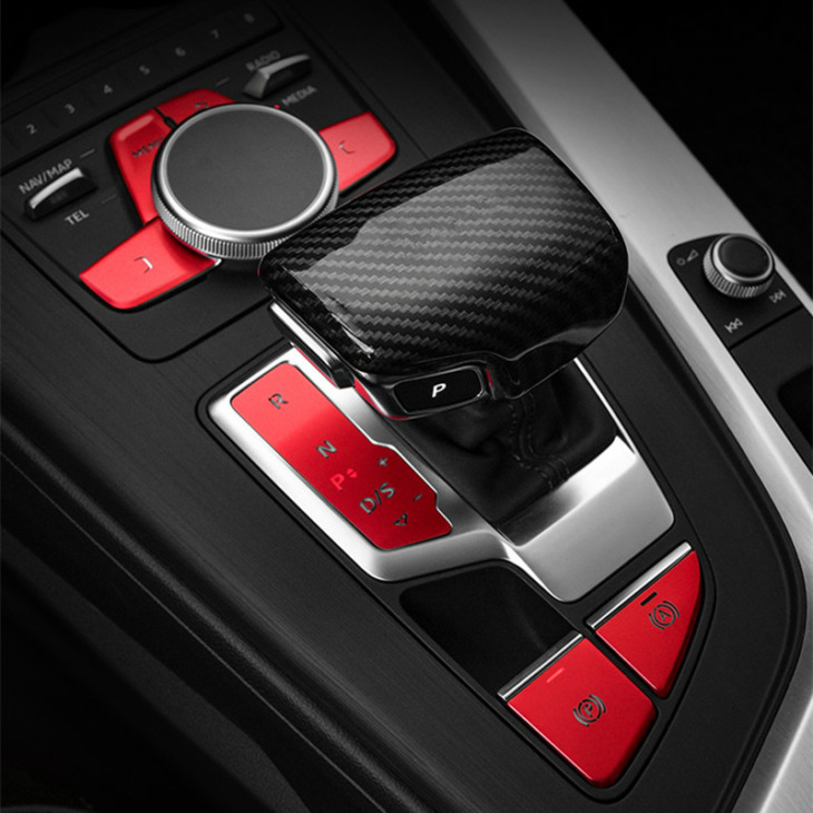 Autóstílus-Konzol Felszerelés-Váltás Multimédia P Gombok Fedőmatricák Az Audi A4 B9 A5 2017-2021 Belső Auto Kiegészítőkhöz