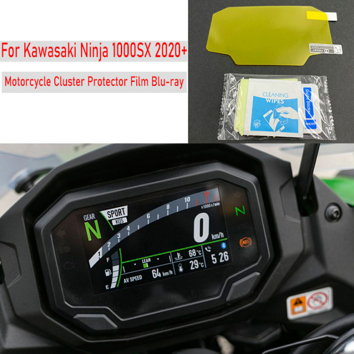 A Kawasaki Ninja 1000Sx Ninja1000Sx 2020 Motorkerékpár -Klaszter Scratch Protection Film Dashboard Képernyővédőhez