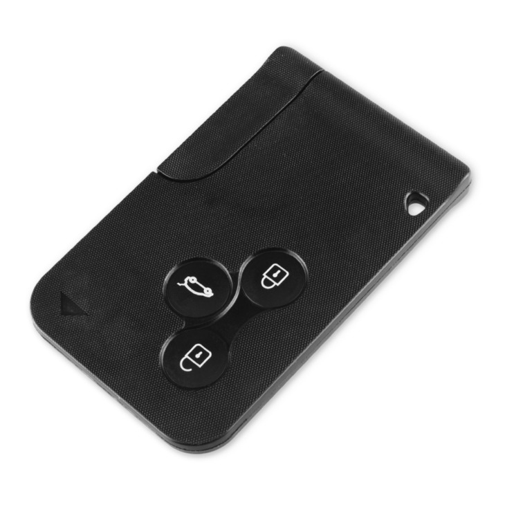 Keyyou 3 Button Smart Card A Renault Clio Logan Megane 2 3 Koleos Scenic Card Case Fekete Car Key Fob Héj Kis Kulcs