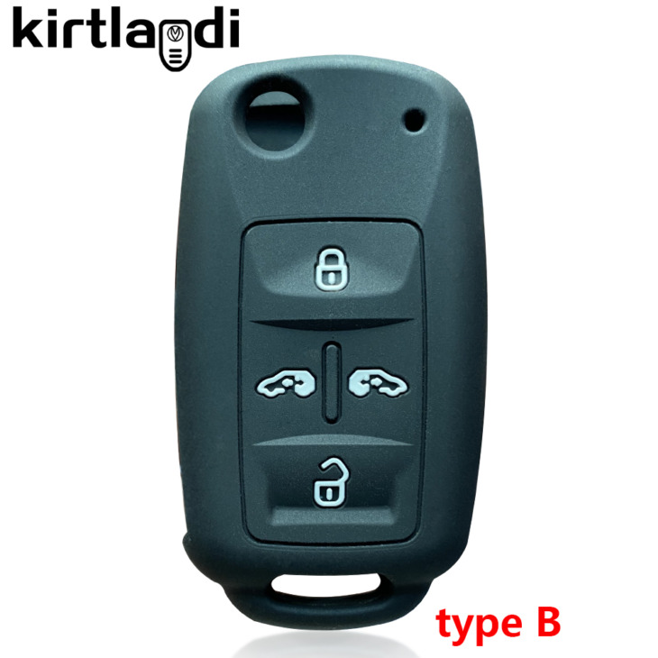 Kirtlandi Szilikon Autó Kulcstartó Tok Tartozó Fob A Vw Volkswagen Sharan Multivan Számára Seat Alhambra 4 Gombok Remote Key Shell