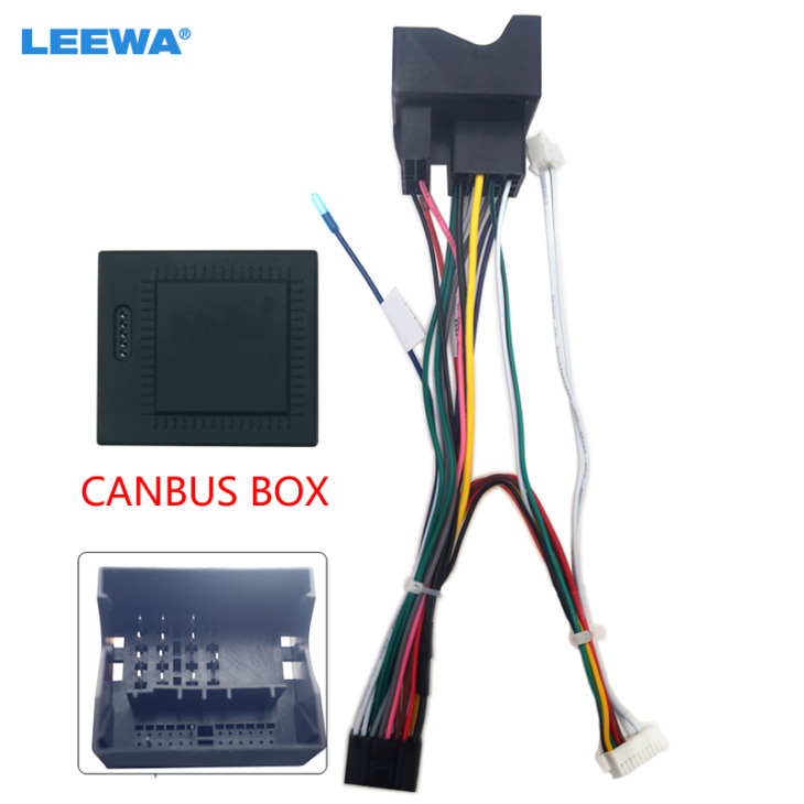 Leewa Car Stereo Audio 16Pin Android Power Vezetékköteg-Kábel-Adapter Canbus Box-Tal A Ford Mondeo-Hoz /Focus 07-11 /C-Max