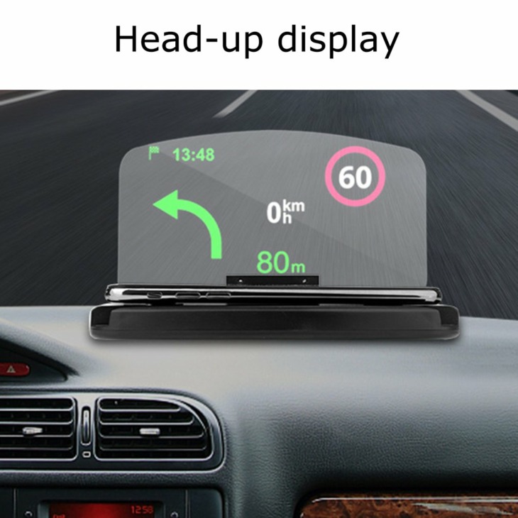 MobiltelefonKonzol Hud Autó Navigációs Projektor HeadUp Kijelző Qi