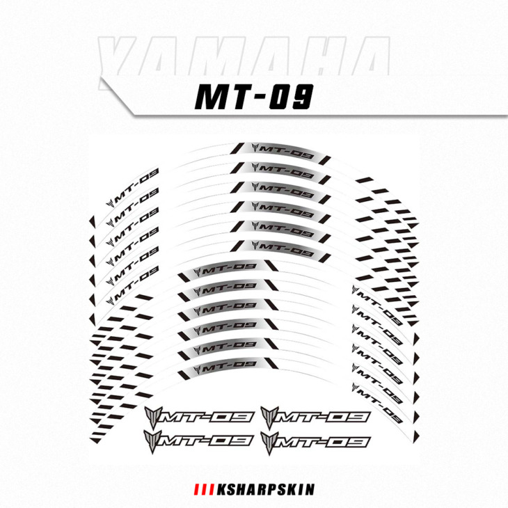 Motorkerékpár Külső Peremmatricák Kerekek Film Szegély Reflektív Matricák Gumiabroncs-Dekorációs Matrica Yamaha Mt-09 Mt09 Mt 09