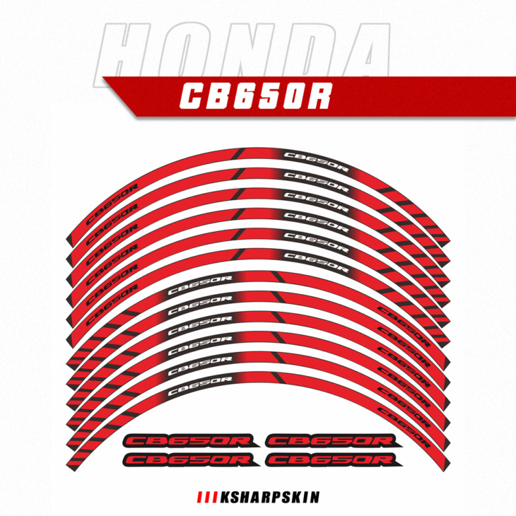 Motorkerékpár -Versenykészítés Kiegészítők Kerék Gumiabroncs Dekoráció Ragasztó Reflektív Matrica Matrica Honda Cb650R Cb 650R -Hez