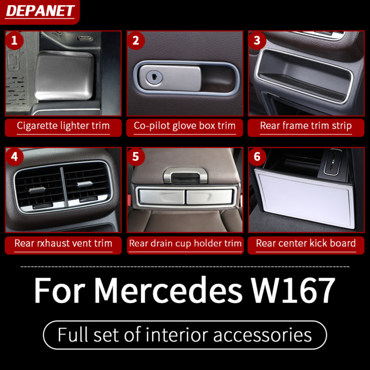 Ezüst Belső Tartozékok A Mercedes Gle W167 350 450 500E Gls W167 450 500 550 X167 Belső Dekorációs Kiegészítők
