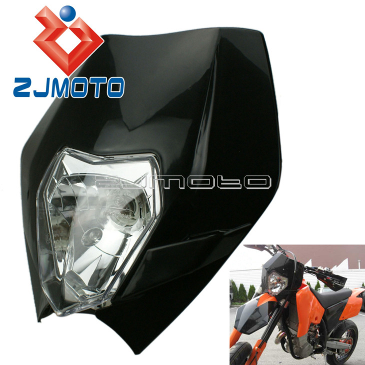 Univerzális Piszkos Kerékpár Enduro Műanyag Fényszóró Honda Suzuki Yamaha Dr Klx Kx Xt Yz Exc Xc Motorkerékpár Fekete Fényszóró Maszk