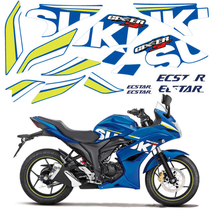 2020 Új Motorkerékpár -Matricák Tartálypad Full Body Racing Matcals Kiegészítők A Suzuki Gixxer Sf 150 Abs Gixxer155 Kék Piros Fekete Számára