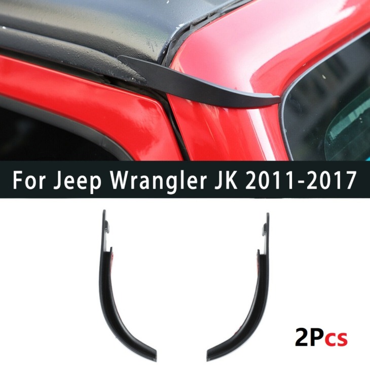 2Db Water Rain Gutter Hosszabbítás A Jeep Wrangler Jk 2011-2017-Hez A Jeep Wrangler Jl Gladiator Jt 2018 2019 2020 Autó Kiegészítők