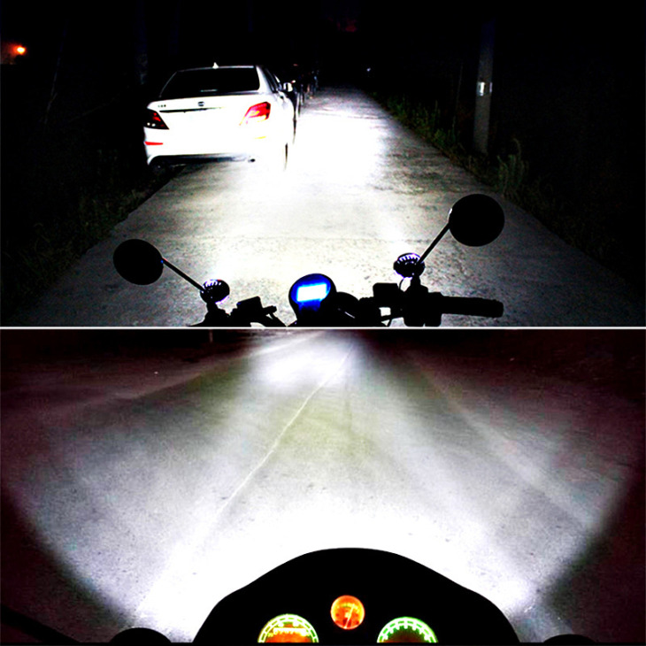 2Db Set Motorkerékpár Fényszóró Köd Hajtófények Elülső Fényszóró 6 Led 12 V-85V