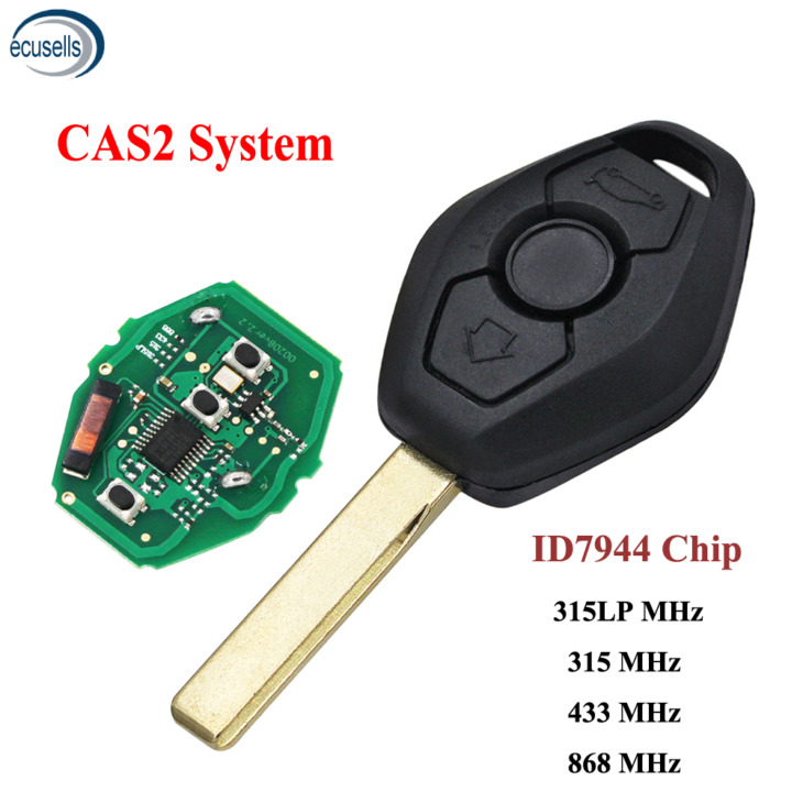 3 Gomb Smart Remote Key Fob 315Mhz 315Lpmhz 434Mhz 868Mhz Bmw Cas2 5 -Es Sorozat E46 E60 E83 E53 E36 E38 E39 Id7944 Chip Segítségével