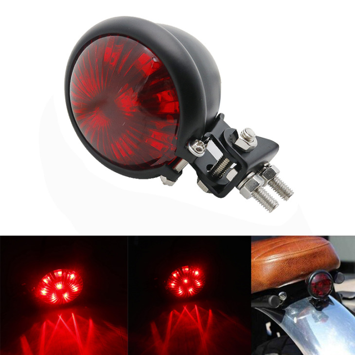 Vadonatúj Motorkerékpár -Piros 12 V Led Állítható Kávézó Versenyző Stop Tail Light Motorkerékpár Fék Hátsó Lámpa Hátsó Lámpa Aprítóhoz