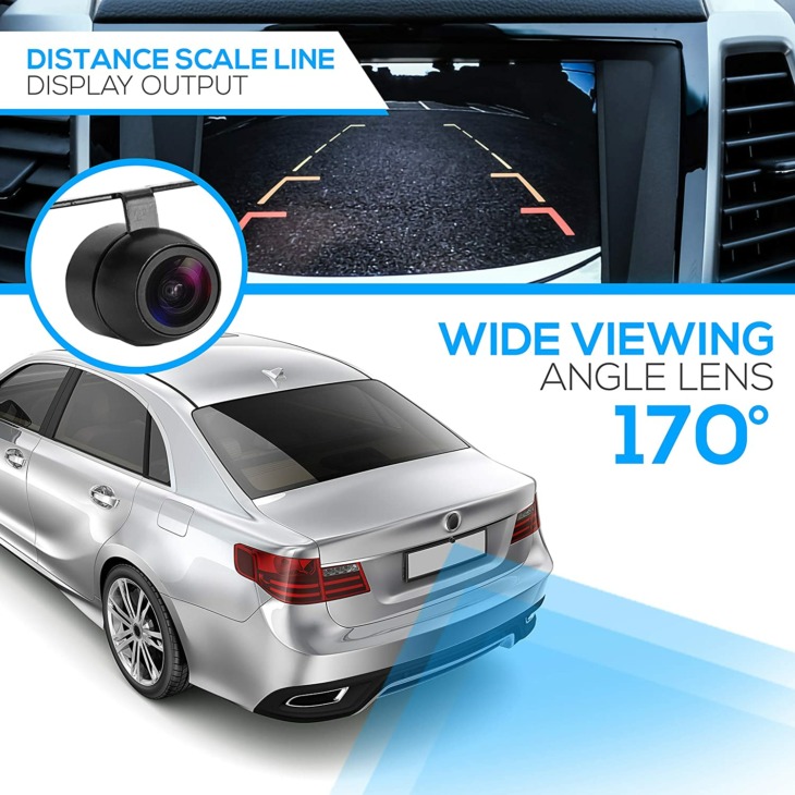 Autó Visszapillantó Kamera 4 Led Éjszakai Látás Megfordítása Automatikus Parkoló Monitor Ccd Vízálló 170 Fokos Hd Videó