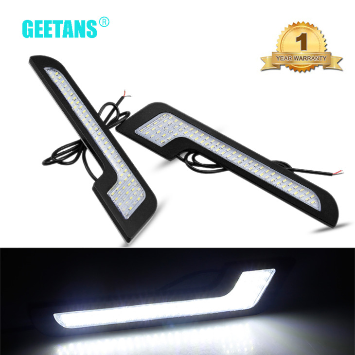 Geetans Vezetési Lámpa Univerzális Autó Auto Ködlámpa Forrás 12 V Drl Nappali Futás Világos Szuper Fényes 100% Vízálló Fehér