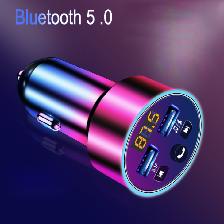 Jinserta Fm Modulátor Adó Bluetooth 5.0 Fm Radio 3.1A Usb Car Töltő Handfree Car Kit Vezeték Nélküli Audio Fm Adót