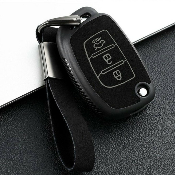 Bőr Tpu 3 Gombok Flip Key Cover Távoli Tok Héj Hyundai Sonata Tucson Elantra Auto Kiegészítők
