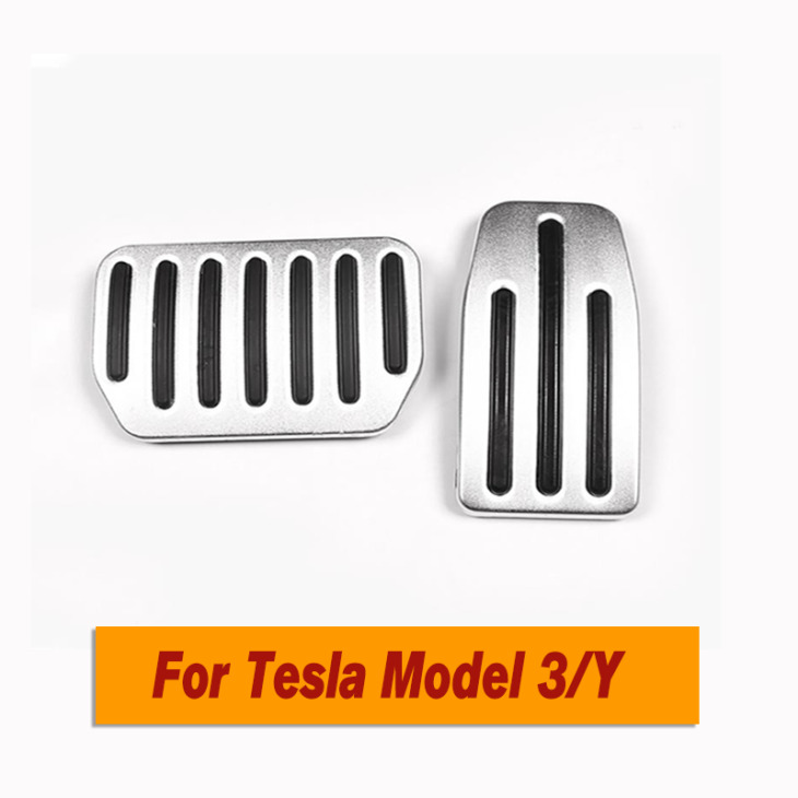 Model3 2021 Autó Lábpedál Párnák Fedelei A Tesla Modellhez 3 Y Kiegészítők Alumínium Ötvözet Gyorsító Féknyújtás Pedál Három