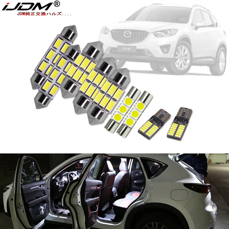 Ijdm White Canbus Led Autó Belső Lámpák Csomagkészlet 2013 2014 2015 2016 2017 2018 2018 2019 Mazda Cx-5 Cx5 Led Belső Lámpák