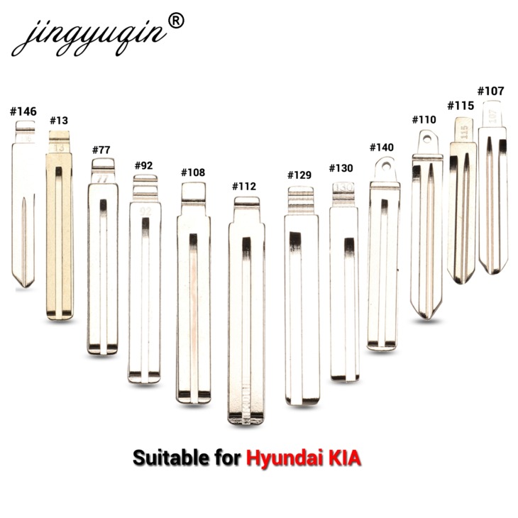 Jingyuqin 15X Hy20 Toy40 Üres A Kia Spotage Rio K2 K5 K5 -Hez A Hyundai Verna I30 Ix35 Hb20 Sonata Elantra Flip Kd Car Key Blade -Hez