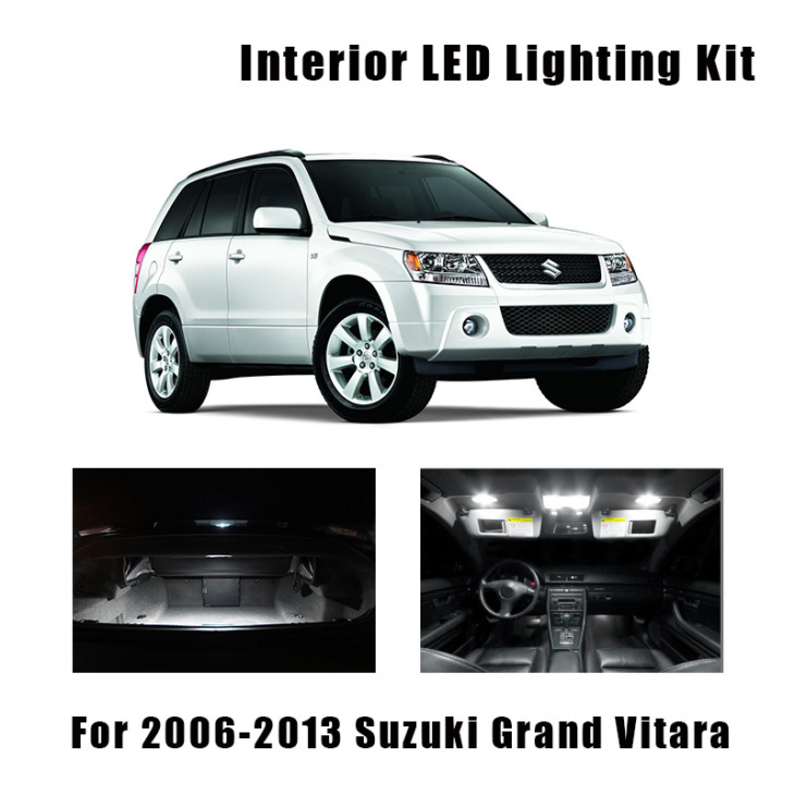 12 Izzó Led Belső Fénykészlet Xenon Fehér Lámpák 2006-2011 2012-Re 2013 Suzuki Grand Vitara Map Dome Trunk Dicsérlemez Lámpa