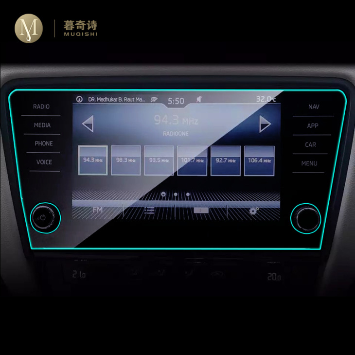 8 Hüvelyk A Skoda Octavia A7 2019 -Es Autós Gps Navigációs Védőfilm Lcd Képernyő Tpu Védőfilm Képernyővédő Dekoráció