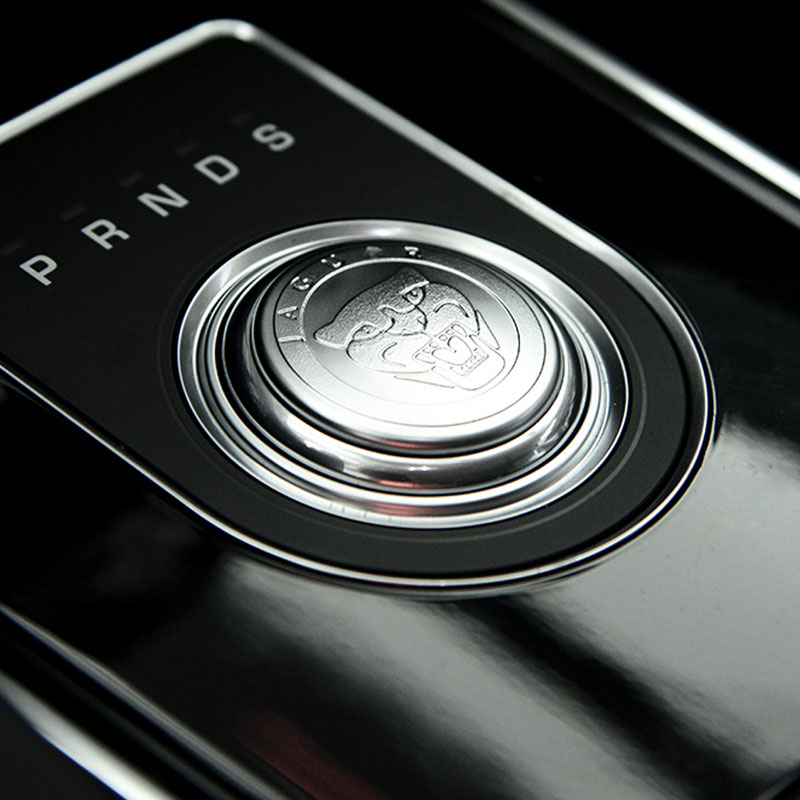 Abs Chrome Car Center Gear Shift Knob Dekoráció Fedőmatrica A Jaguar Xf Xe Xj Xjl F-Pace F Pace 2016 Autóstílushoz