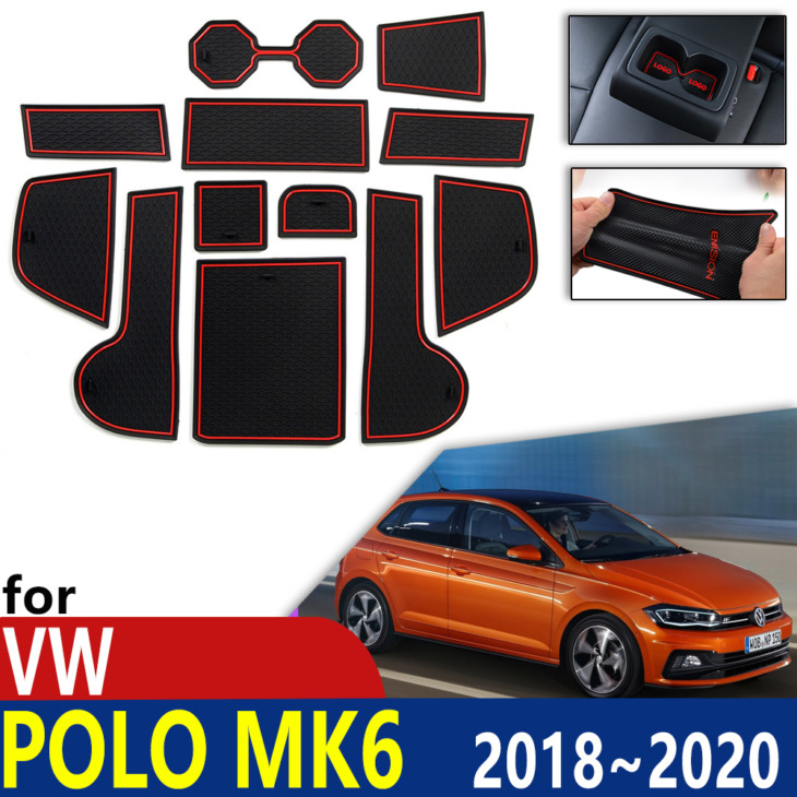 Csúszásgátló Gumi Pohárpárna Ajtó Groove Szőnyeg A Vw Polo Mk6 Volkswagen 2018 2019 2020-As Kiegészítők Szőnyeghez