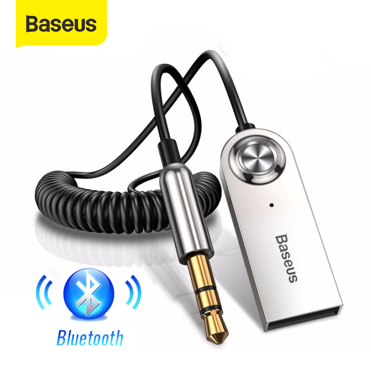 Baseus Aux Bluetooth Adapter Autó 3,5 Mm -Es Jack Dongle Cable Kézi Autókészlet Audio Adó Auto Bluetooth 5.0 Vevő