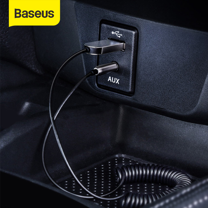 Baseus Autó Audio Bluetooth Vevő Aux 3,5 Mm -Es Jack Bluetooth Adapter Autó Hangszóró Zenei Adó Dongle Kábelrel
