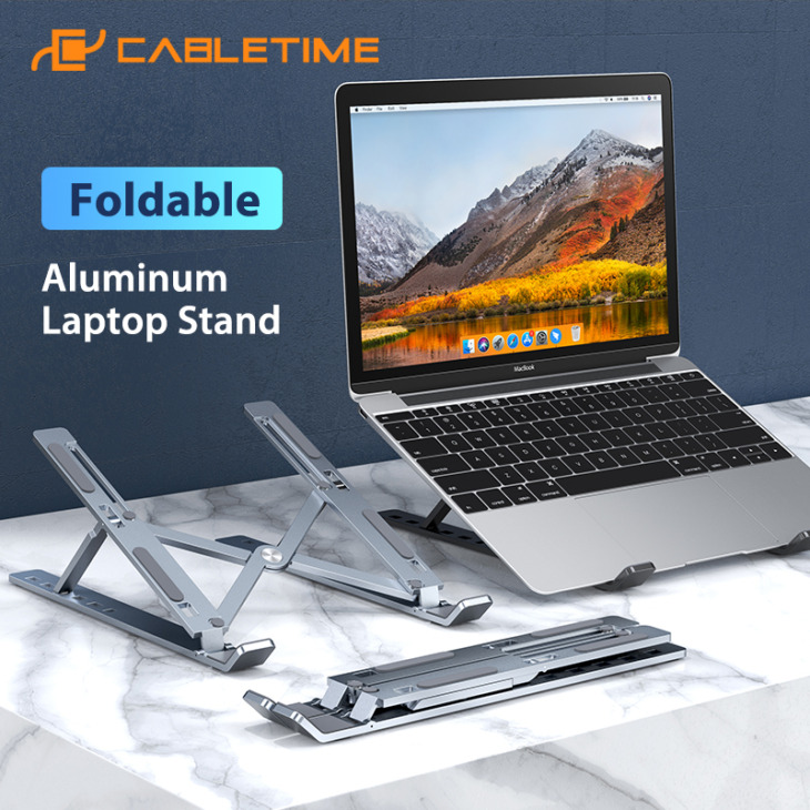 Cablime Laptop Állvány Hordozható Tartó Összecsukható Alumíniumötvözet Notebook Macbook Dell Ipad Tabletta Állvány C387