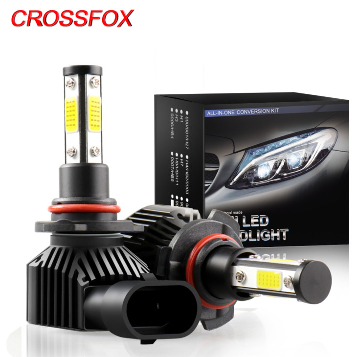 Crossfox Led H11 H9 H8 H7 Led 9005 Hb3 9006 Hb4 Diode Autó Fényszórókészlet Világító Izzók Magas Alacsony Fényű Auto Lámpa 12V 6000K 360 Fok